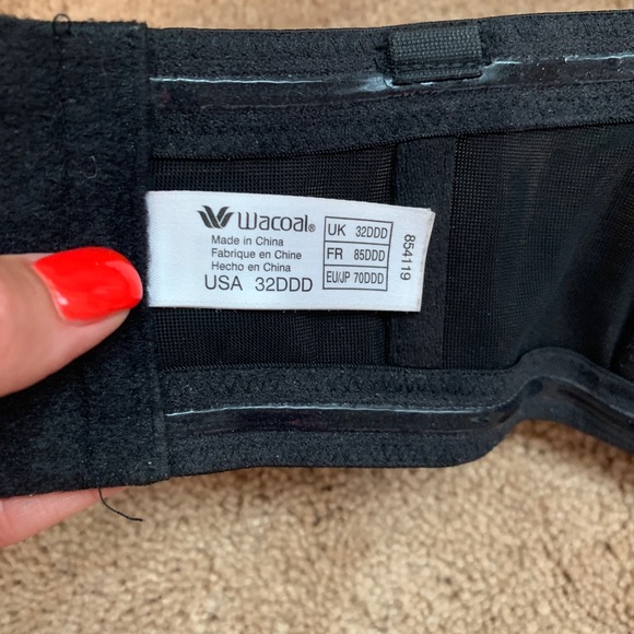 Wacoal Black Red Carpet Strapless Bra, 32DDD - Picture 4 of 8